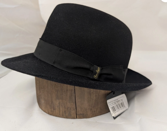 Borsalino Georgio Fur Felt Fedora Hat Size 7 1/8