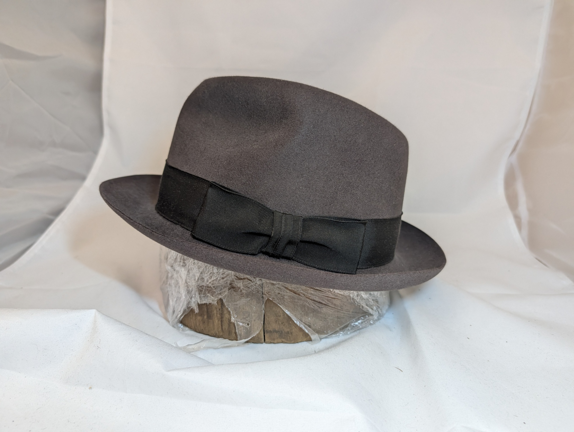 Gray Christys Fur Felt Fedora with new liner
